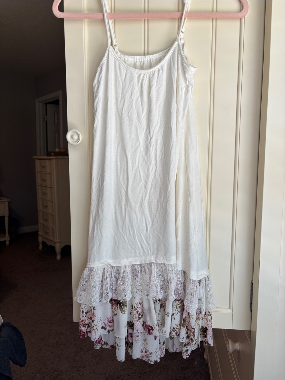 Chiffon Lace High-Low Ruffle Extender Grace and Lace Size Medium